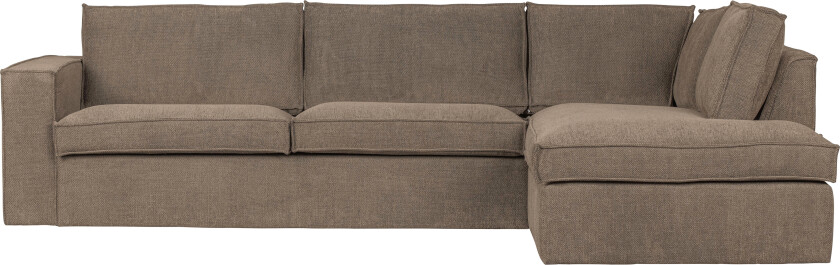 Freddie hjørnesofa, høyre - brunmelert stoff