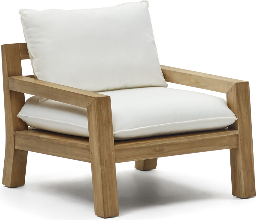 LAFORMA Forcanera stol, m. hvit pute - brun teak