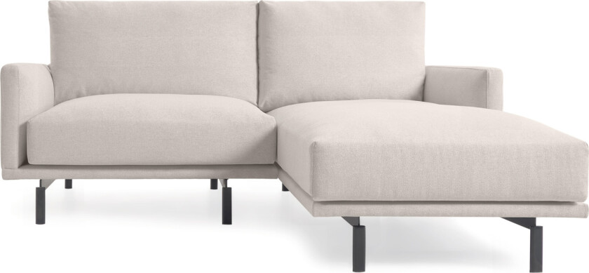 LAFORMA Galene sofa, med høyre sjeselong - beige resirkulerte fibre og jern
