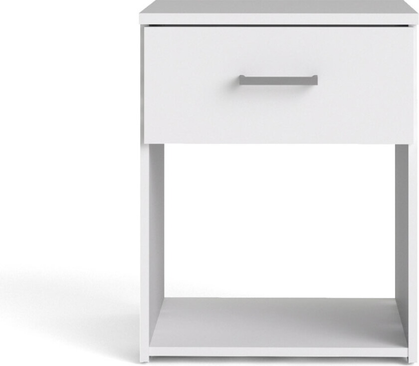 Bilde av TWILUM Space nattbord - hvitt tre, m. 1 skuff og 1 rom