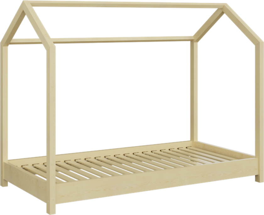 Bella juniorseng, uten madrass - naturlig furu (180x80)