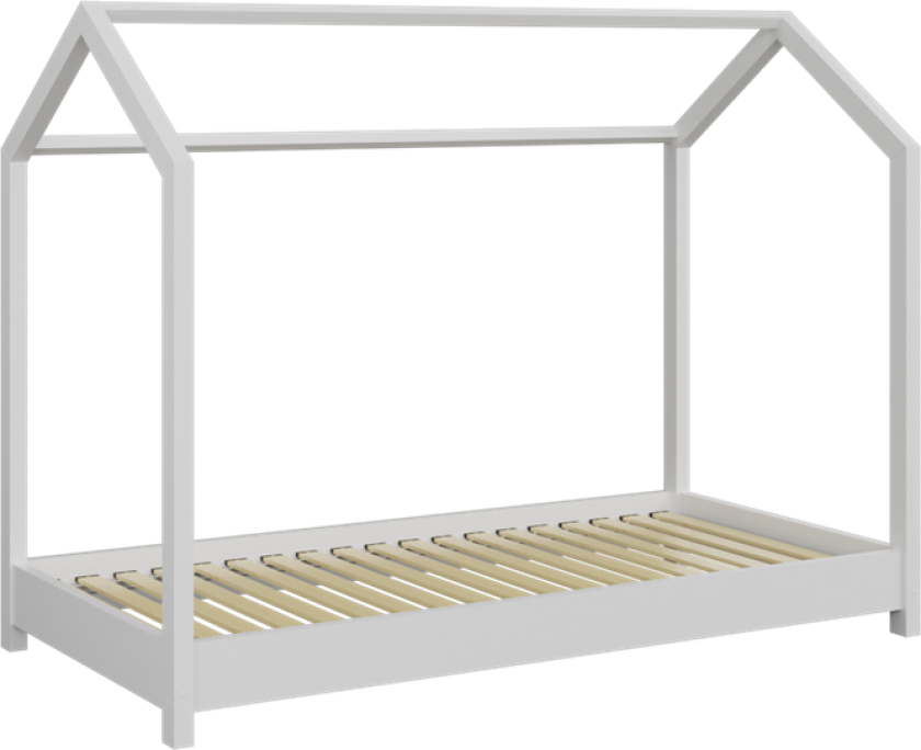 Bella juniorseng, uten madrass - hvit furu (160x80)