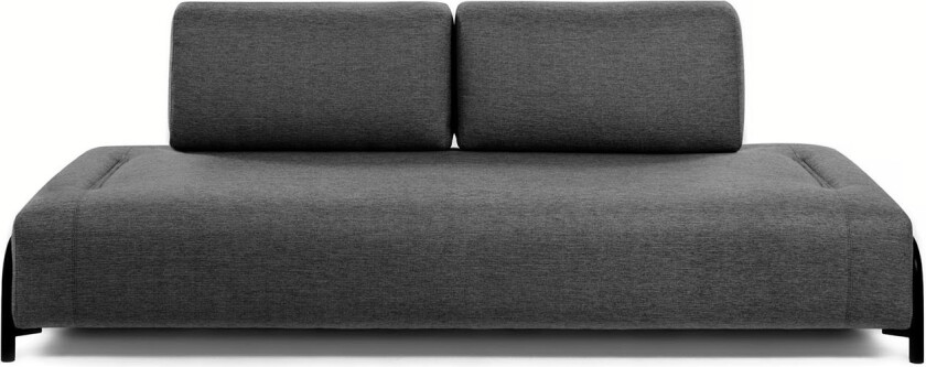 LAFORMA Compo 3-seters sofa - mørkegrå stoff og metall