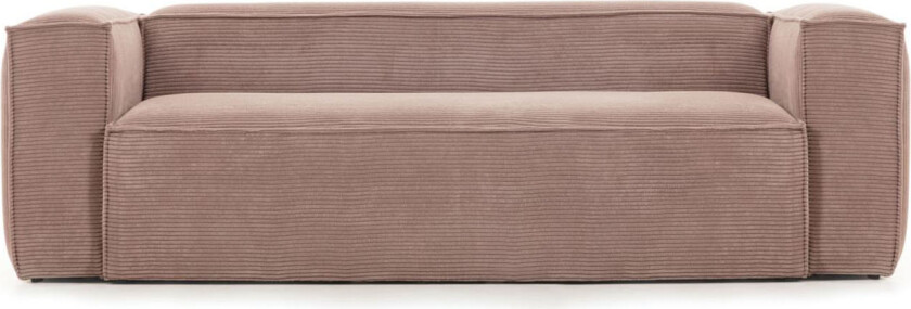 LAFORMA Blok 3-seters sofa - rosa fløyel