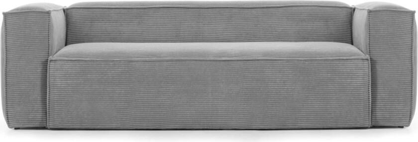LAFORMA Block 3-seters sofa - grå fløyel