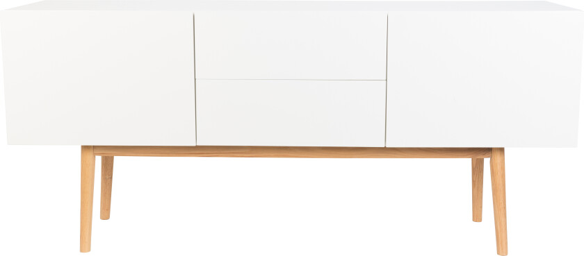 ZUIVER High On Wood skjenk, m. 2 skuffer og 2 dører - MDF og brun eik