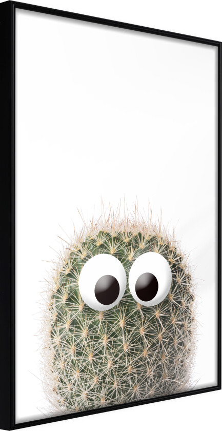 ARTGEIST Plakat med ramme - Funny Cactus II Gull med passepartout