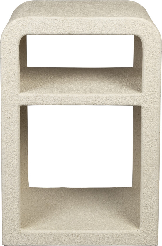 Bilde av DUTCHBONE Veda nattbord, m. 1 hylle - beige resirkulert marmor (60x40)