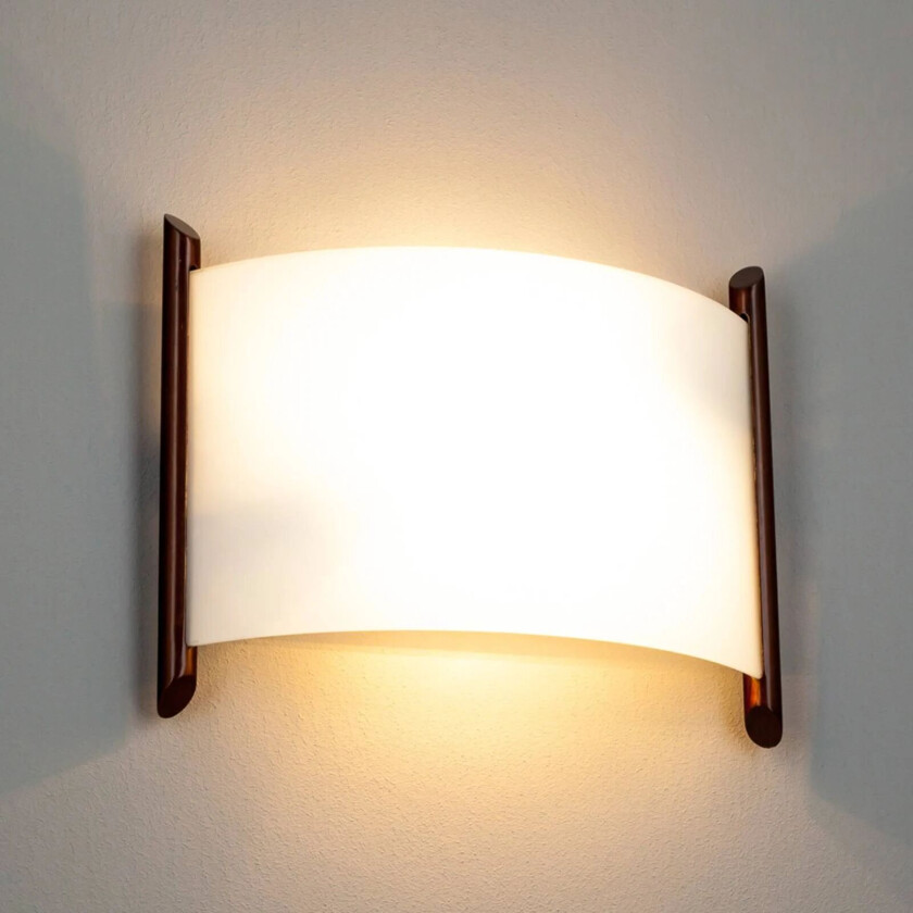 Vegglampe Filippa, 31 cm, brun