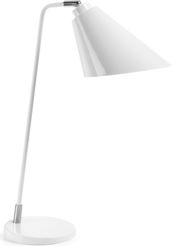 LAFORMA Tipir bordlampe i stål med hvit finish