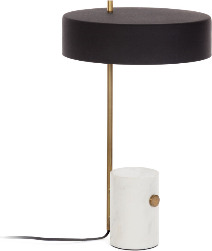 LAFORMA Phant bordlampe - hvit marmor og svart metall