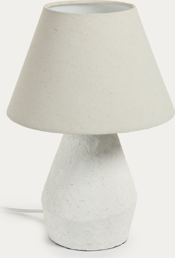 LAFORMA Noara magnesium bordlampe med hvit finish