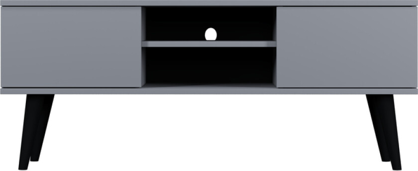 KOCOT RTV Toronto TV-bord, m. 2 dører og 1 hylle - grå bøk (120x35)