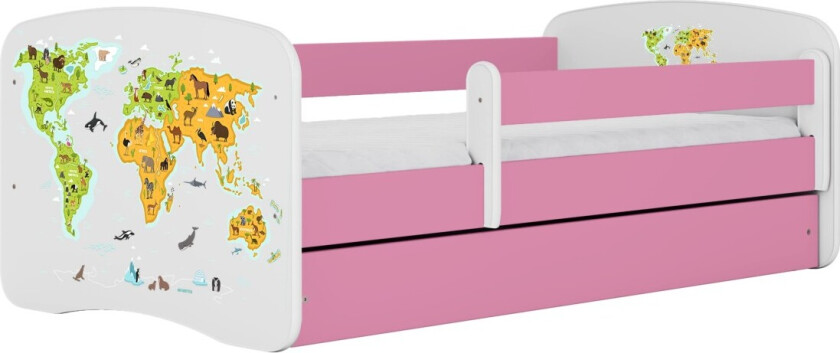 KOCOT KIDS Seng babydreams rosa kart med skuff med madrass 140/70