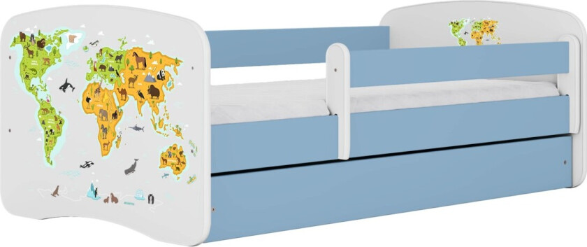 KOCOT KIDS Seng babydreams blått kort uten skuff med madrass 140/70