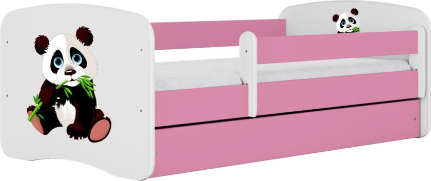 KOCOT KIDS Seng babydreams rosa panda 2 uten skuff med madrass 140/70