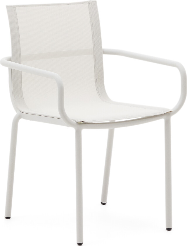 LAFORMA Galdana hagestol, med armlener - stables - hvit aluminium