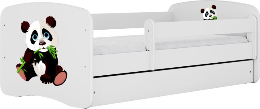 KOCOT KIDS Seng babydreams hvit panda 2 uten skuff med madrass 140/70