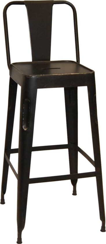 VAREMERKE LIVING barstol - antikk sort jern