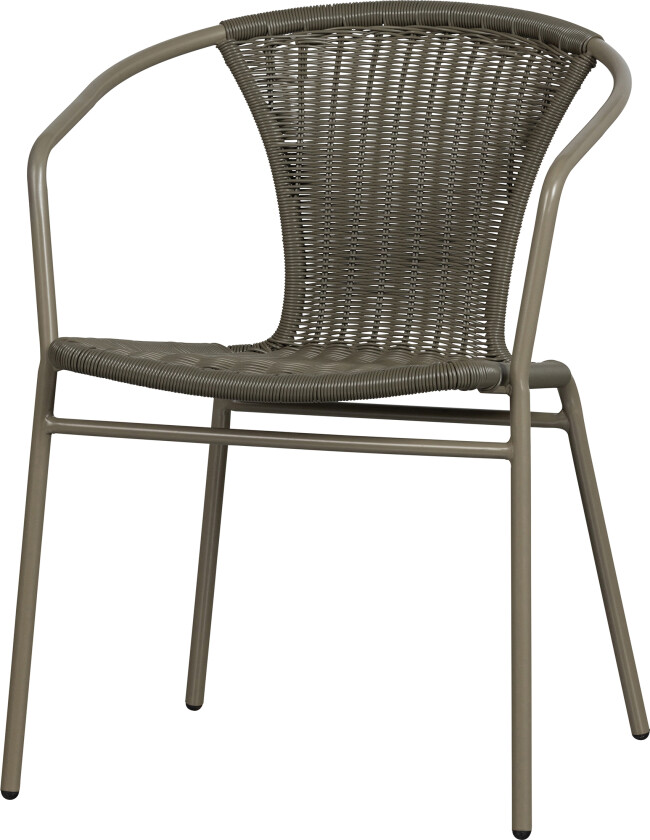 WOOOD EKSKLUSIV Weston hagestol, m. armlener, stablebar - jungel polyrattan og metall