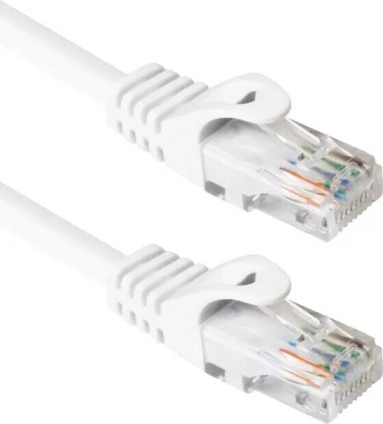 UTP-nettverkskabel Cat. 6 Hvit 7,0 m