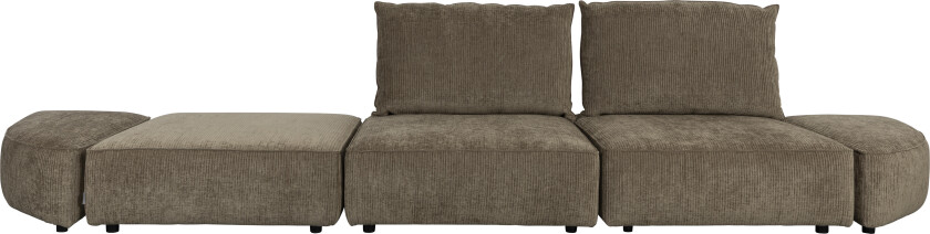 Bilde av ZUIVER Hunter 4,5-seters sofa - mosefløyel og plast