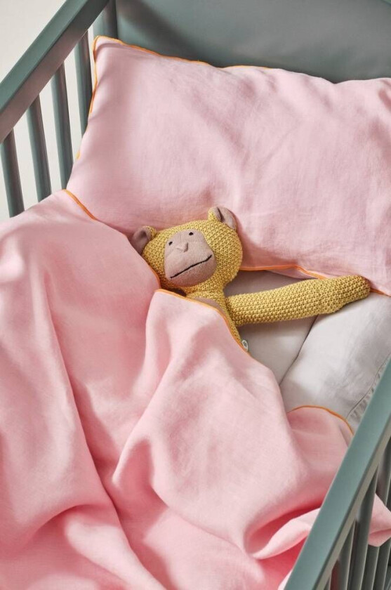 MINI sengesett sprinkelseng Bubbelgumsrosa