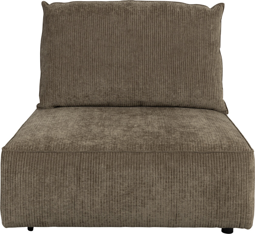 ZUIVER Hunter Sofa Element 1,5-seter, med rygg - mosefløyel og plast