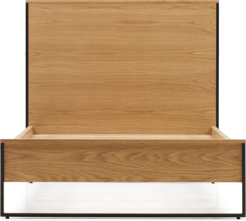 LAFORMA Taiana sengeramme, med sengegavl og lameller - naturlig eikefiner (90x190)