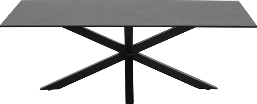 ACT NORDIC Heaven rektangulært salongbord - Fairbanks svart glass/keramikk og svart metall (130x70)