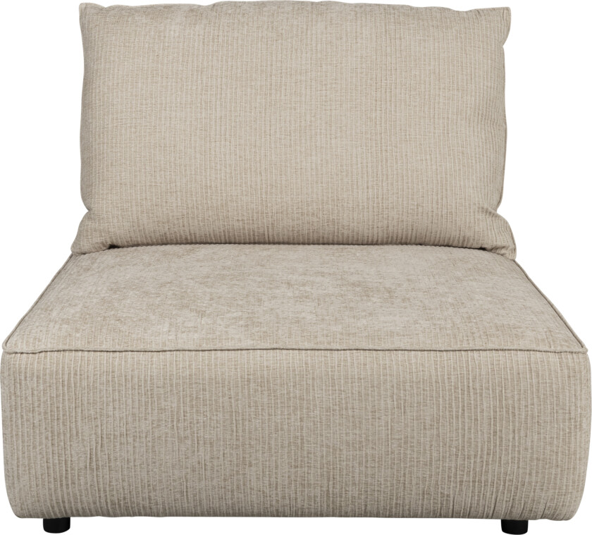 ZUIVER Hunter Sofa Element 1,5-seter, med rygg - ekte fløyel og plast