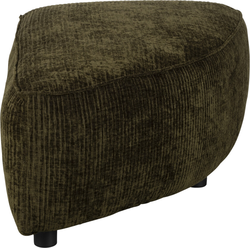 ZUIVER Hunter Sofaelement Pai Pouf, Høyre - skogsfløyel og plast