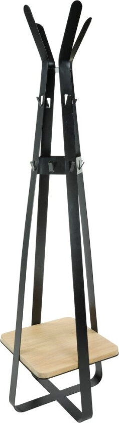 TORNA DESIGN Driller stumtjener, med hylle - naturlig eik og sort stål