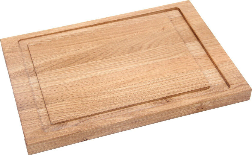 HOUSE OF SANDER skjærebrett med juicerille, rektangulært - naturlig eik (25x30)