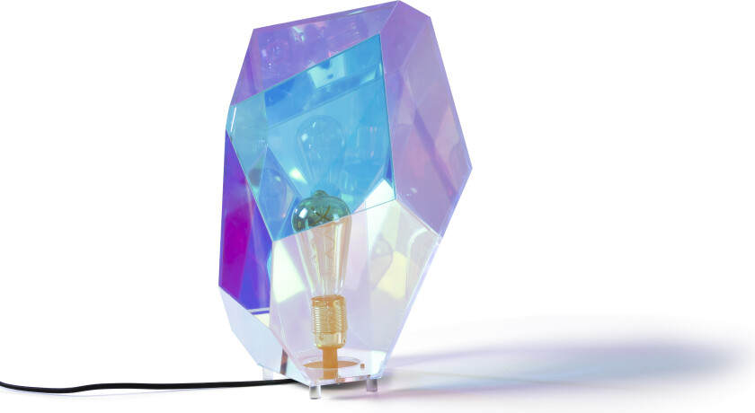 BOLD MONKEY Diamond Dear bordlampe - regnbuefarget holografisk akryl og jern