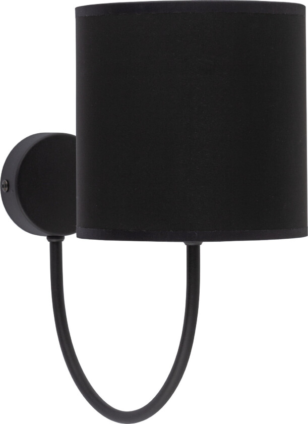 Torens vegglampe - sort stoff og sort metall