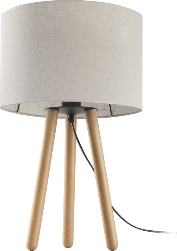 Tokyo bordlampe - naturlig lin og antikk furu