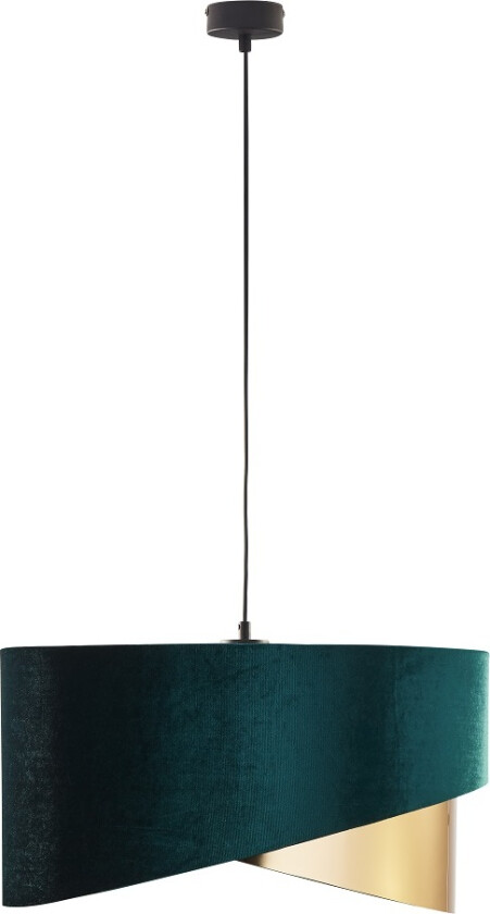Tercino taklampe 500 - grønt stoff og gullmetall