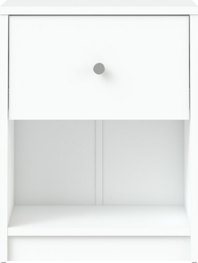 TWILUM May Nattbord - hvitt tre, m. 1 skuff og 1 rom