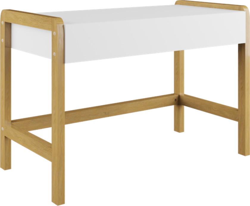 Victor skrivebord til barn, m. 1 skuff - hvit laminat og naturlig eik (100x60)