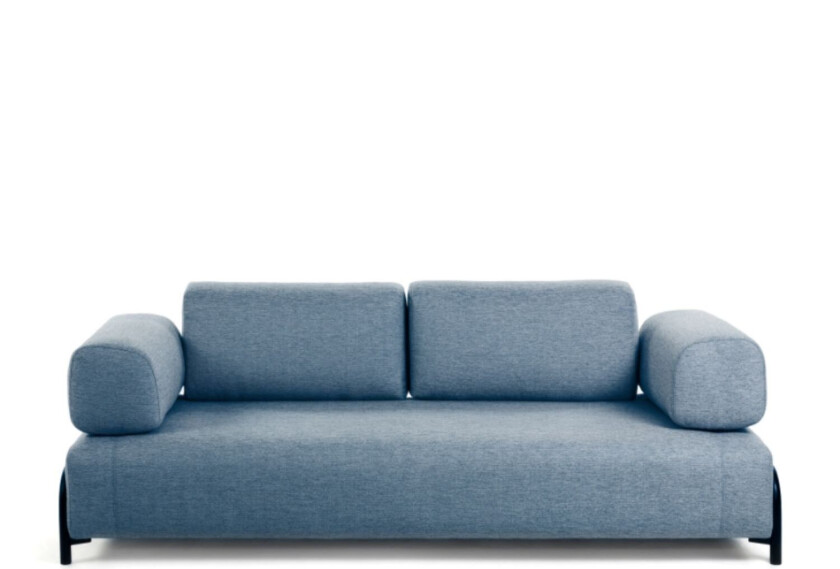 LAFORMA Compo 3-seters sofa - blå polyester og stål