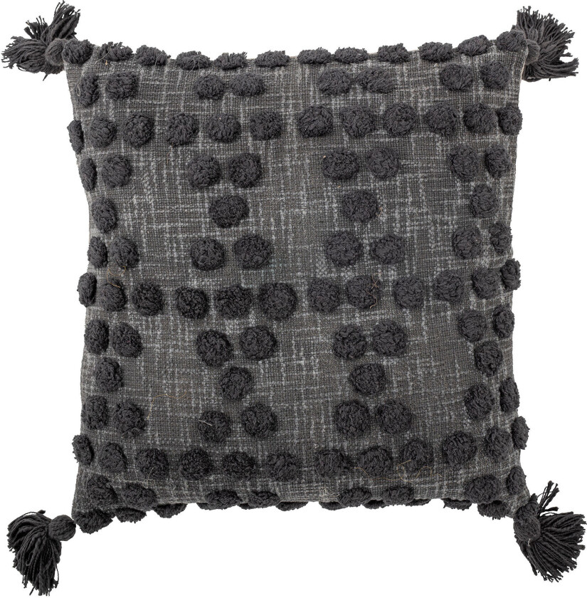 BLOOMINGVILLE Adiva pute, grå, bomull, W: 45cm, L: 45cm