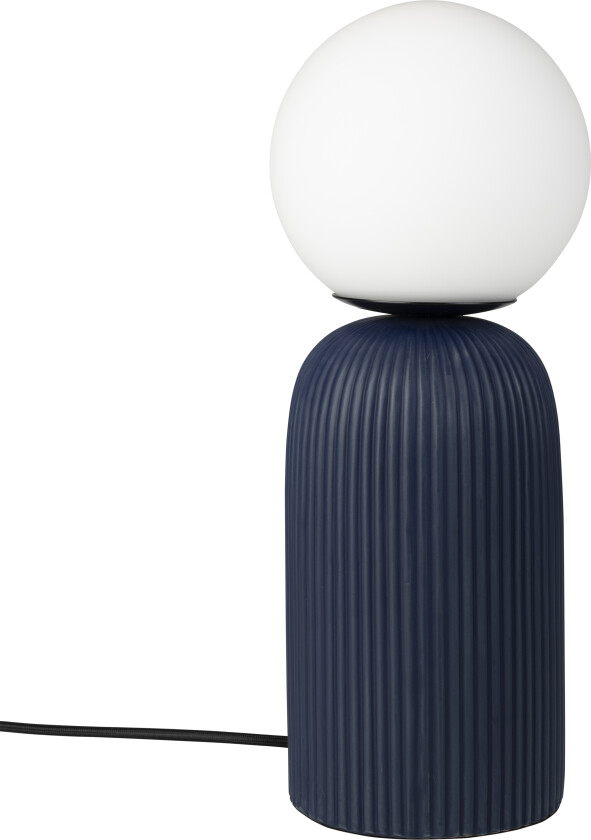 ZUIVER Dash bordlampe S - opalt glass og kongeblå keramikk