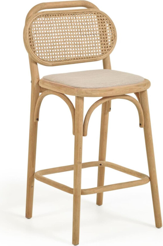 LAFORMA Doriane barkrakk, med ryggstøtte og fotstøtte - naturlig rotting, stoff og eik