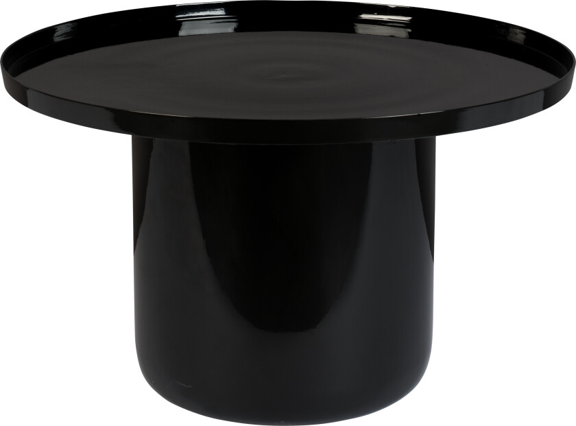 ZUIVER Shiny Bomb salongbord, rundt - svart aluminium (Ø67)