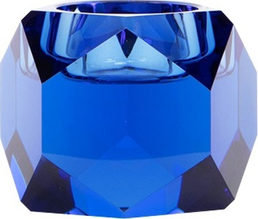 HOUSE OF SANDER Taks lysestake - lyseblått krystallglass (H:7)