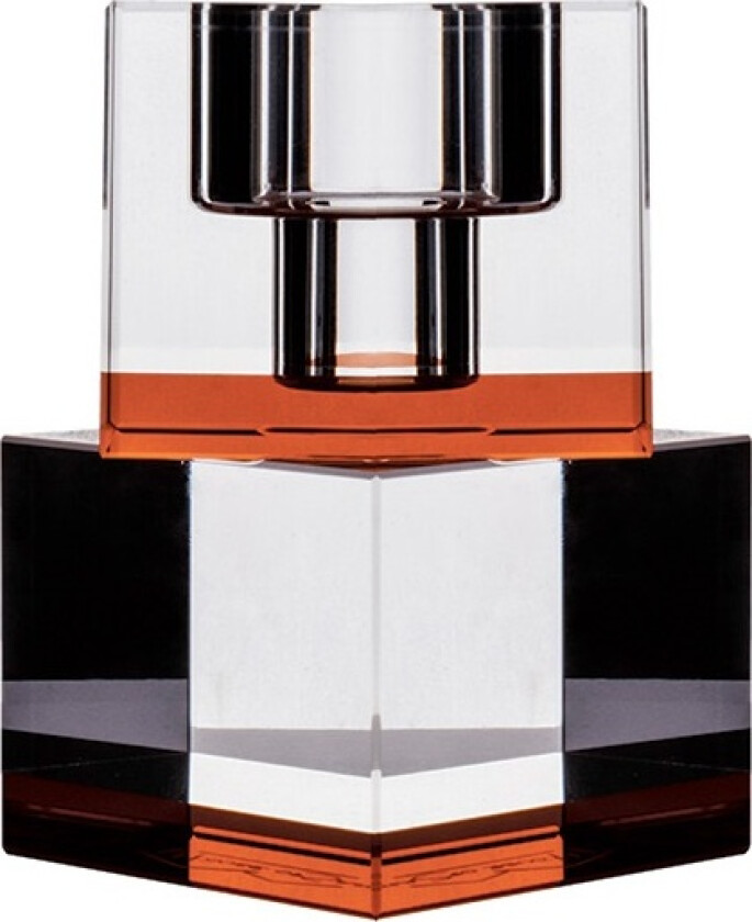 HOUSE OF SANDER Lyng lysestake - fersken og klart glass