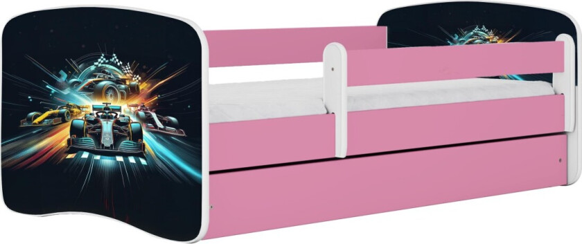 KOCOT KIDS Seng babydreams rosa rase med skuff med madrass 180/80