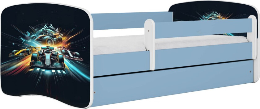 KOCOT KIDS Seng babydreams blue race uten skuff med madrass 140/70