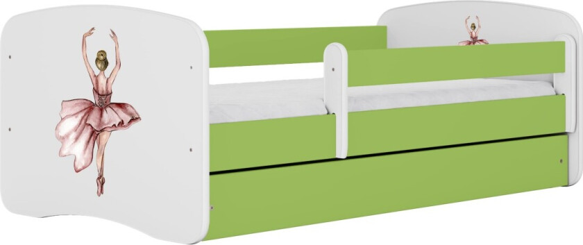 KOCOT KIDS Seng babydreams grønn danser uten skuff med madrass 140/70